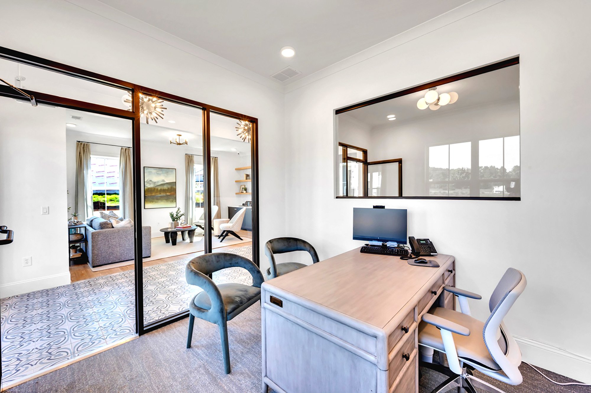Multi family interior design Georgia BTR leasing office design